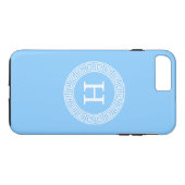 Sky Blue Whelt Griechisch Key Rnd Frame Initial Mo Case-Mate iPhone Hülle (Rückseite (Horizontal))