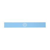 Sky Blue Whelt Griechisch Key Rnd Frame Initial Mo Einladungsbanderole (Flach)