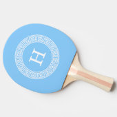 Sky Blue Whelt Griechisch Key Rnd Frame Initial Mo Tischtennis Schläger (Seitenansicht)