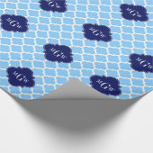 Sky Blue Whirlpool Marrokaner #5 Navy Blu 5c Name  Geschenkpapier (Ecke)