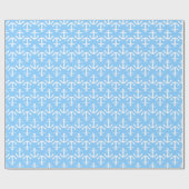 Sky Blue White Anchors 2Dir Muster Geschenkpapier (Flach)