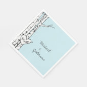 Sky Blue White Birch Trees Wedding Serviette (Ecke)