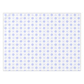 Sky Blue & White Blume auf White Tischdecke (Vorderseite (Horizontal))