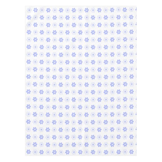 Sky Blue & White Blume auf White Tischdecke (Vorderseite)