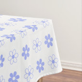 Sky Blue & White Blume auf White Tischdecke (Beispiel)