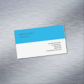 Sky Blue White Classical Elegante Schlicht Magnetische Visitenkarte (Beispiel)