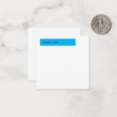 Sky Blue White Classical Elegante Schlicht Mitteilungskarte (Vorderseite/Rückseite Beispiel)