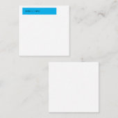 Sky Blue White Classical Elegante Schlicht Mitteilungskarte (Vorne/Hinten)