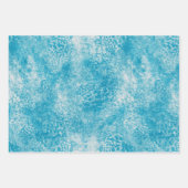 Sky Blue & White Coral Textur Geschenkpapier Set (Vorderseite 3)