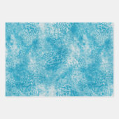 Sky Blue & White Coral Textur Geschenkpapier Set (Vorderseite)