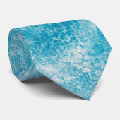 Sky Blue & White Coral Textur Krawatte (Gerollt)