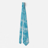 Sky Blue & White Coral Textur Krawatte (Rückseite)