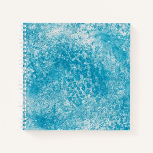 Sky Blue & White Coral Textur Notizblock (Vorderseite)