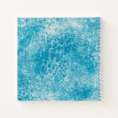 Sky Blue & White Coral Textur Notizblock (Rückseite)