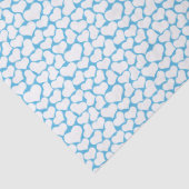 Sky Blue White Hearts Happy Design Seidenpapier (Detail)