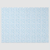 Sky Blue White Hearts Happy Design Seidenpapier (Vorderseite)