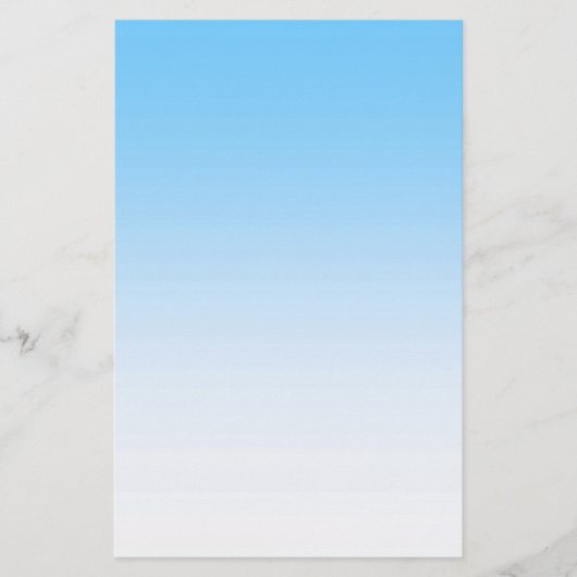 Sky Blue White Ombre Briefpapier (Vorderseite)