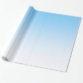 Sky Blue White Ombre Geschenkpapier (Ungerollt)
