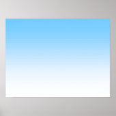 Sky Blue White Ombre Poster (Vorne)