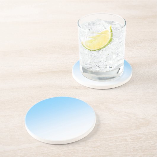 Sky Blue White Ombre Untersetzer (Seite)