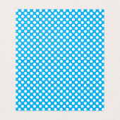 Sky Blue White Polka Dot Potluck Dish Rezeptionska Visitenkarten (Innenseite Aufgefaltet)