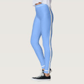 Sky Blue White Side Stripe Leggings (Links)