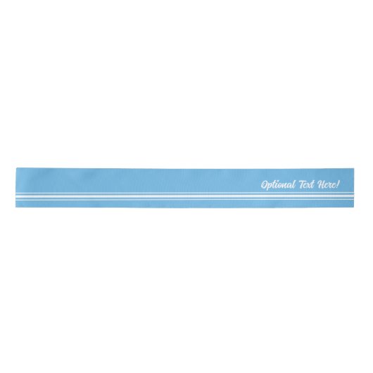 Sky Blue & White smart naulook und dein Text Satinband (Vorderseite)