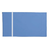 Sky Blue White Stripe Trim Kissenbezug (Rückseite-Rechts)