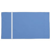 Sky Blue White Stripe Trim Kissenbezug (Vorderseite-Rechts)