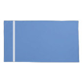 Sky Blue White Stripe Trim Kissenbezug (Rückseite-Links)