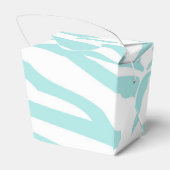 Sky Blue White Zebra Animal Geschenkschachtel (Rückseite)