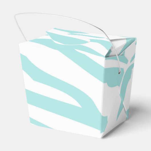Sky Blue White Zebra Animal Geschenkschachtel (Rückseite)