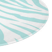 Sky Blue White Zebra Animal Schneidebrett (Ecke)