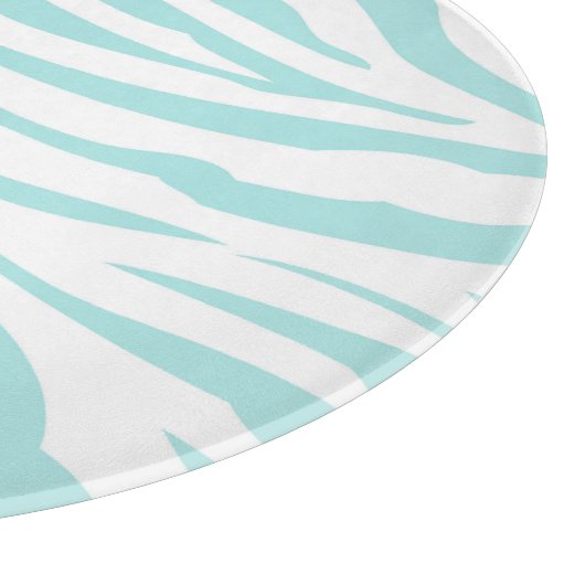 Sky Blue White Zebra Animal Schneidebrett (Ecke)