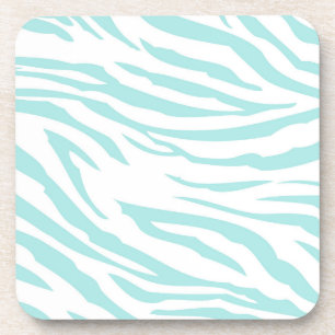 Sky Blue White Zebra Animal Untersetzer