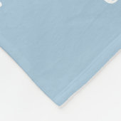 Sky Blue Willow Bough Monogrammed Fleecedecke (Ecke)