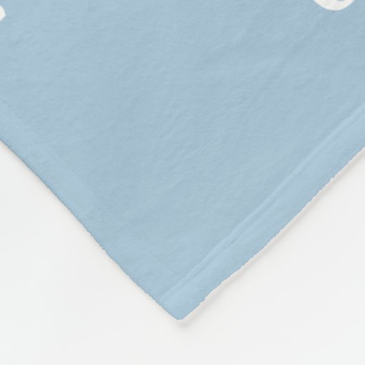 Sky Blue Willow Bough Monogrammed Fleecedecke (Ecke)