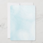 Sky Blue Woodland Fox Baby Boy Geburtsankündigung Ankündigung (Rückseite)