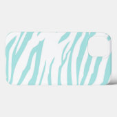 Sky Blue Zebra Print Case-Mate iPhone Hülle (Rückseite (Horizontal))