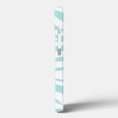 Sky Blue Zebra Print Case-Mate iPhone Hülle (Rückseite / Links)