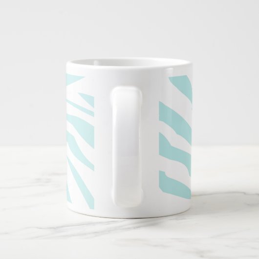 Sky Blue Zebra Print Jumbo-Tasse (Rückseite)