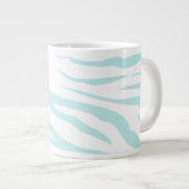 Sky Blue Zebra Print Jumbo-Tasse (Vorderseite Rechts)