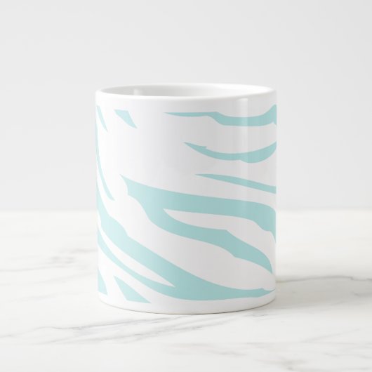 Sky Blue Zebra Print Jumbo-Tasse (Vorderseite)