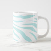 Sky Blue Zebra Print Jumbo-Tasse (Rechts)