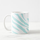 Sky Blue Zebra Print Kaffeetasse (Links)