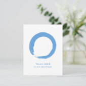 Sky Blue Zen Symbol Einladung (Stehend Vorderseite)