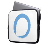 Sky Blue Zen Symbol Laptopschutzhülle (Vorderseite Links)