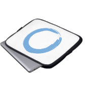Sky Blue Zen Symbol Laptopschutzhülle (Vorne Knopf)