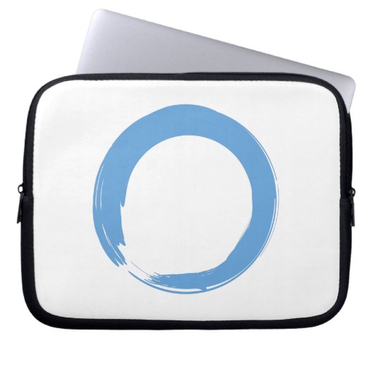 Sky Blue Zen Symbol Laptopschutzhülle (Vorderseite)