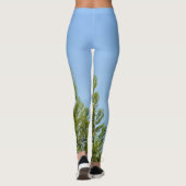 Sky Blueand Green Pines Fotografy Nature Chic Leggings (Rückseite)